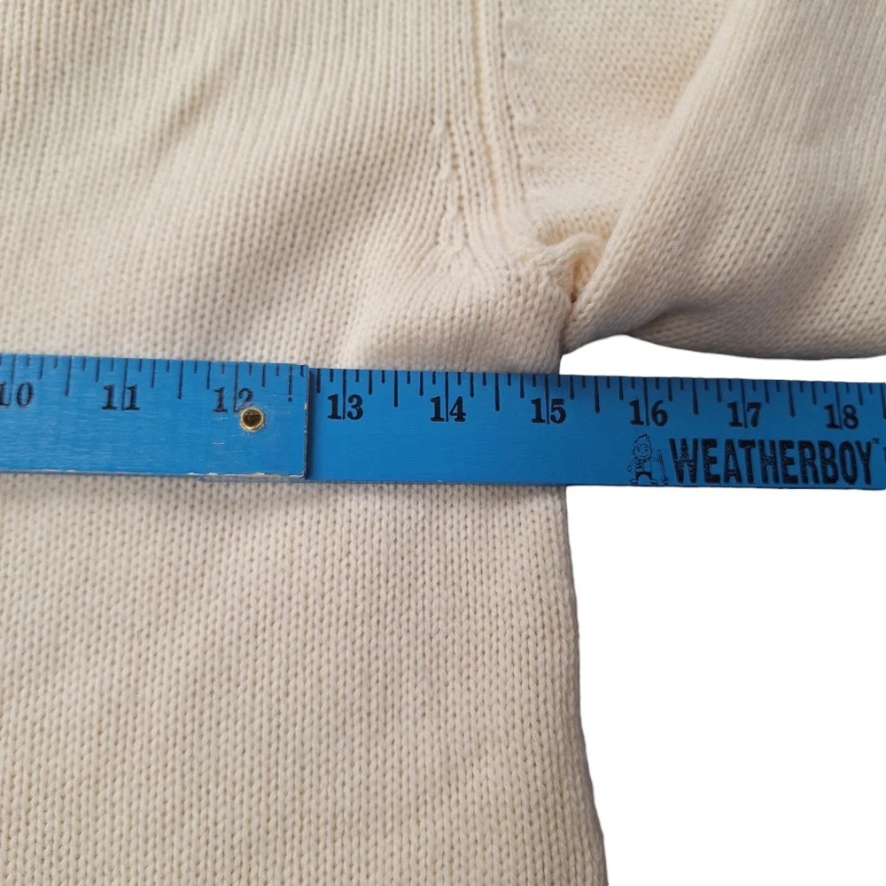 Ann Taylor XS Cream Wool‎ Cashmere Lace-Up  Criss-Cross Tie Long-Sleeve Sweater - Picture 9 of 10
